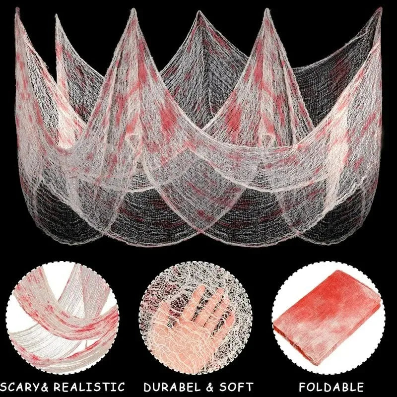 Tissu de Gaze Ensanglantée Halloween 20 Mètres