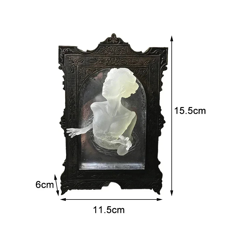 Main Squelette Murale Luminescente Verte