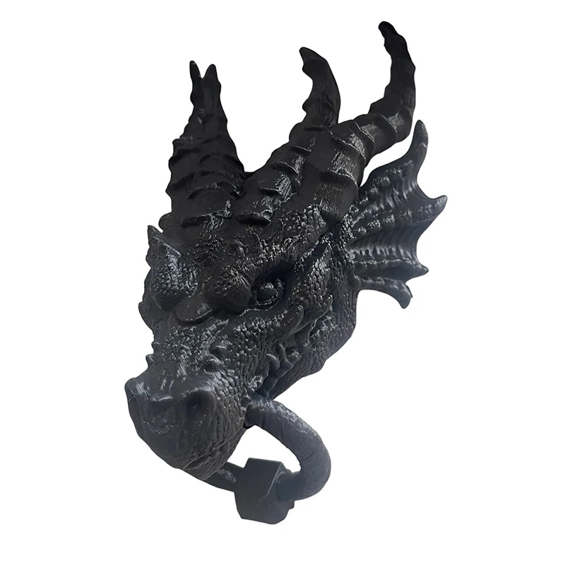 Heurtoir de Porte Dragon en Résine Gris Anthracite
