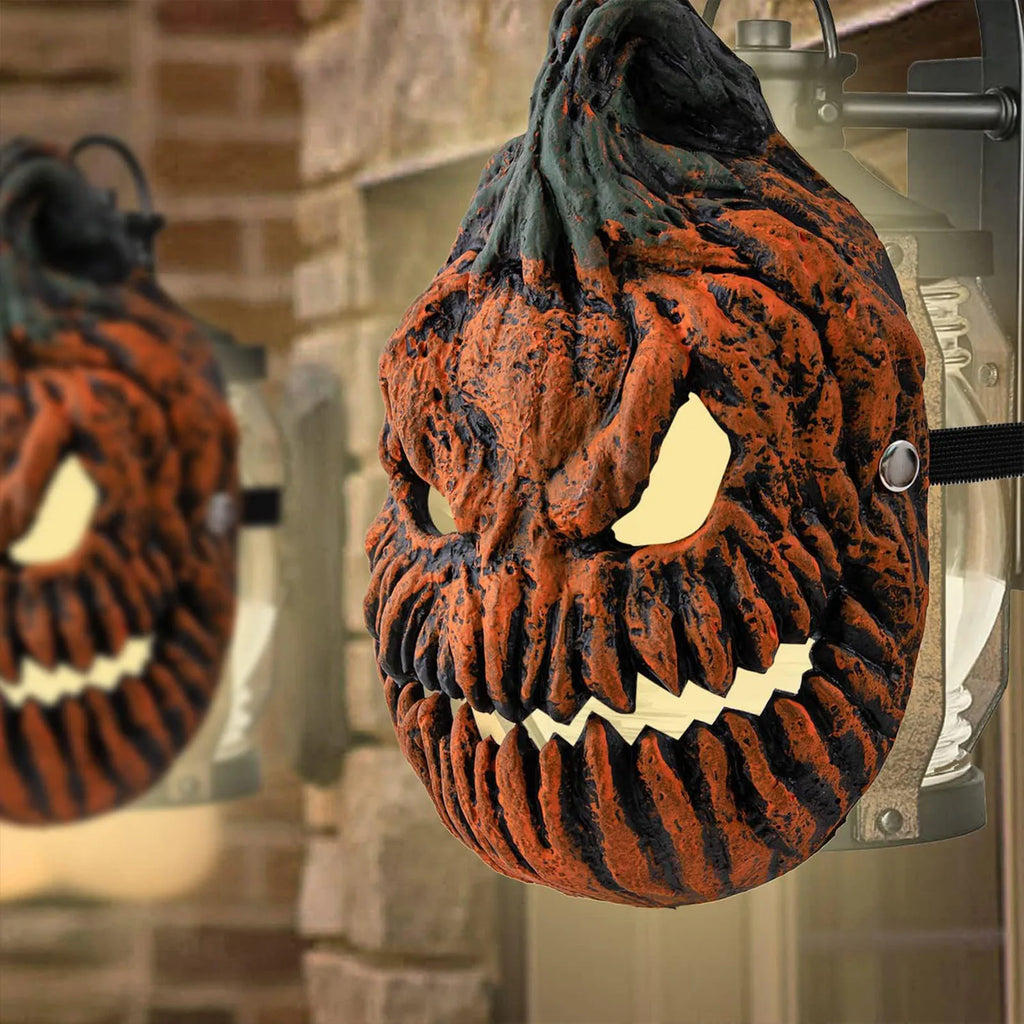Lanterne Citrouille Grotesque Orange et Verte