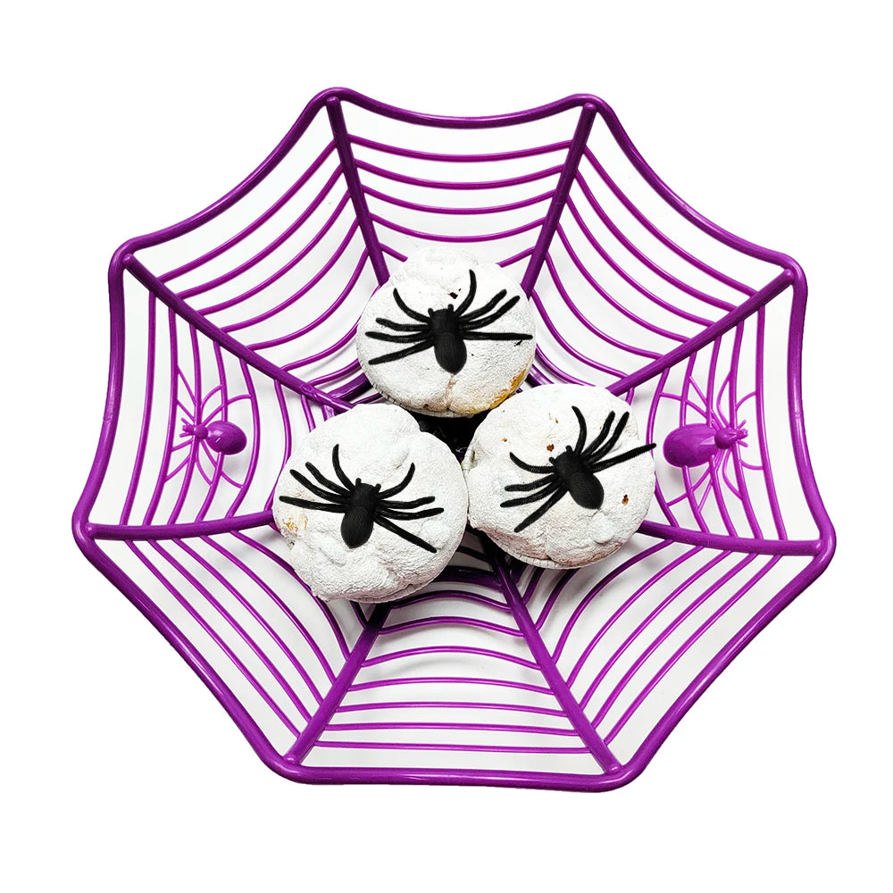 Corbeille à Bonbons Halloween en Toile d'Araignée