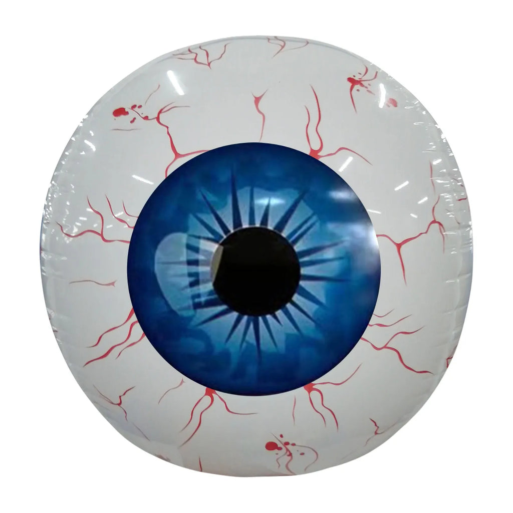 Œil Gonflable d'Halloween Géant à Veines Rouges