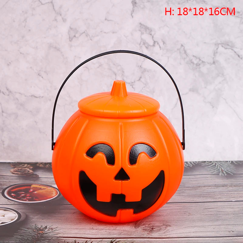 Seau et Pots Citrouille d'Halloween Orange