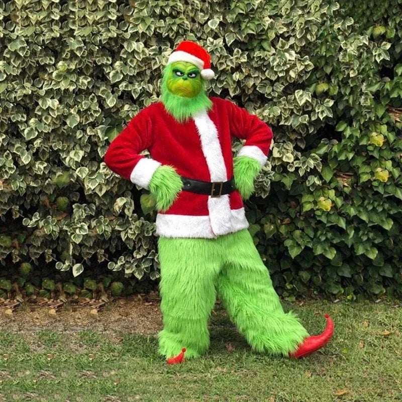 Déguisement Grinch Vert de Noël avec Masque et Habit