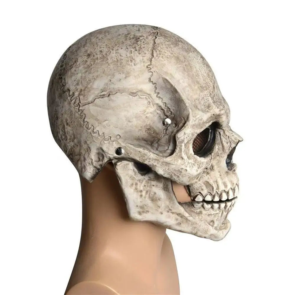Masque Crâne Réaliste Vieilli aux Rivets