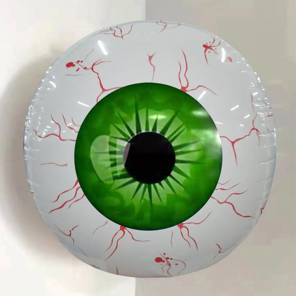 Œil Gonflable d'Halloween Géant à Veines Rouges