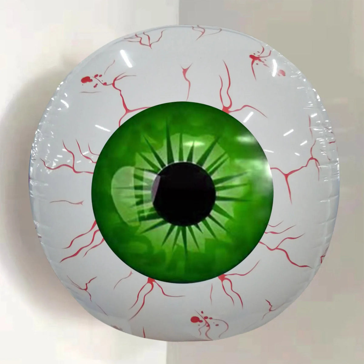 Œil Gonflable d'Halloween Géant à Veines Rouges