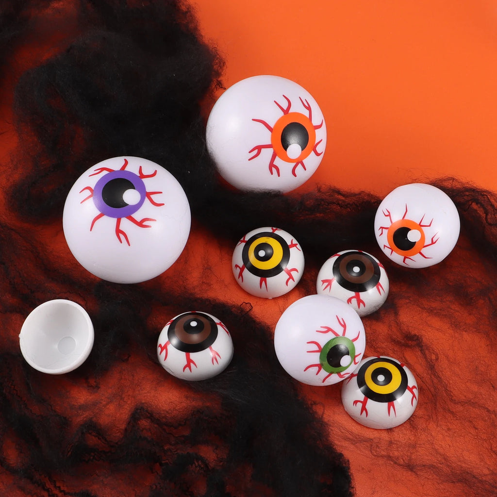 Yeux d'Halloween Multicolores à Veines Rouges
