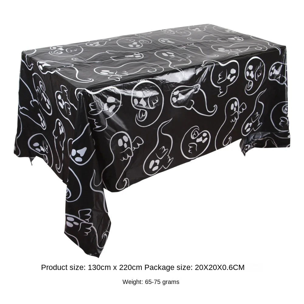 Nappes d'Halloween Rectangulaires en Plastique, Assortiment