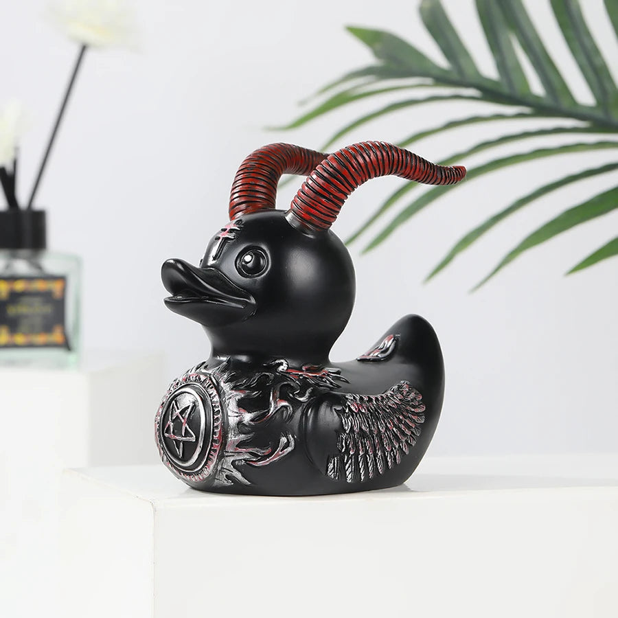 Canard de Bain Gothique Punk en Caoutchouc Noir