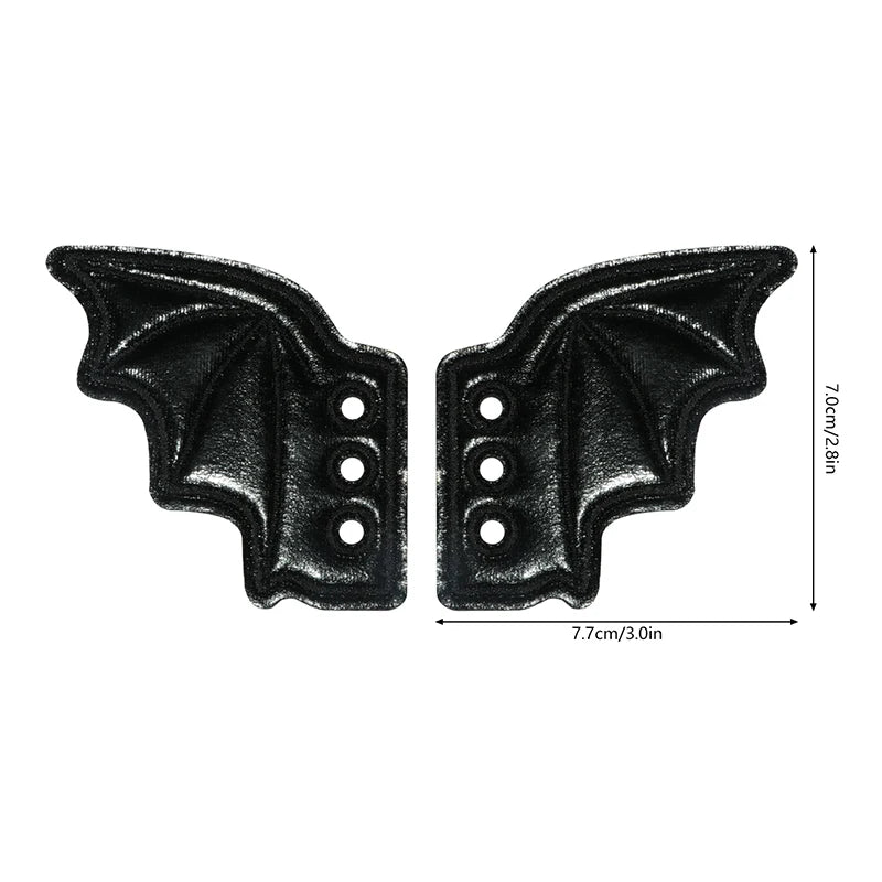 Ailes de Chauve-Souris pour Bottes, Noir Mat ou Scintillant