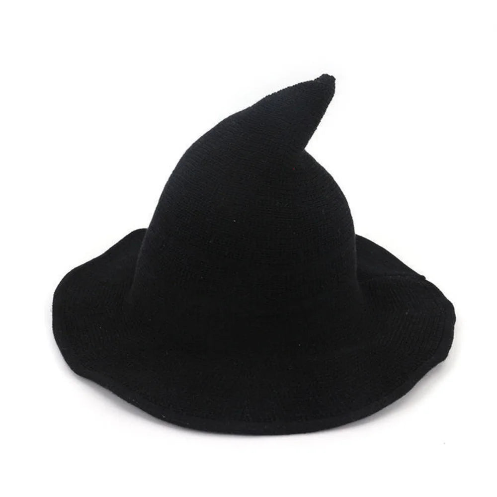 Chapeau de Sorcière en Maille Rouge Bordeaux