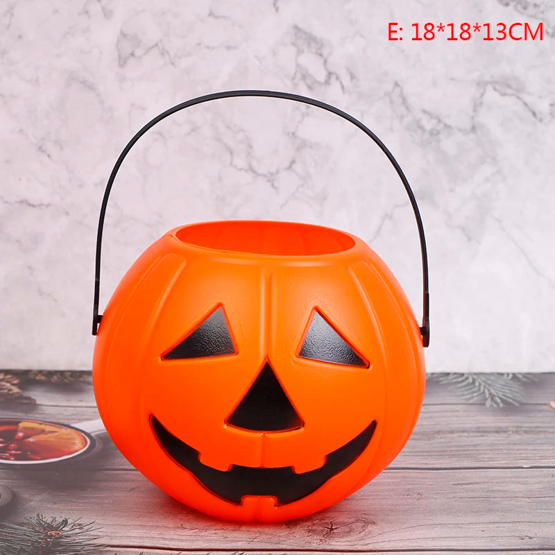 Seau et Pots Citrouille d'Halloween Orange