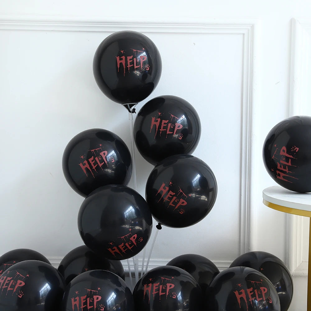 Arche de Ballons d'Halloween Sanglants Yeux et HELP