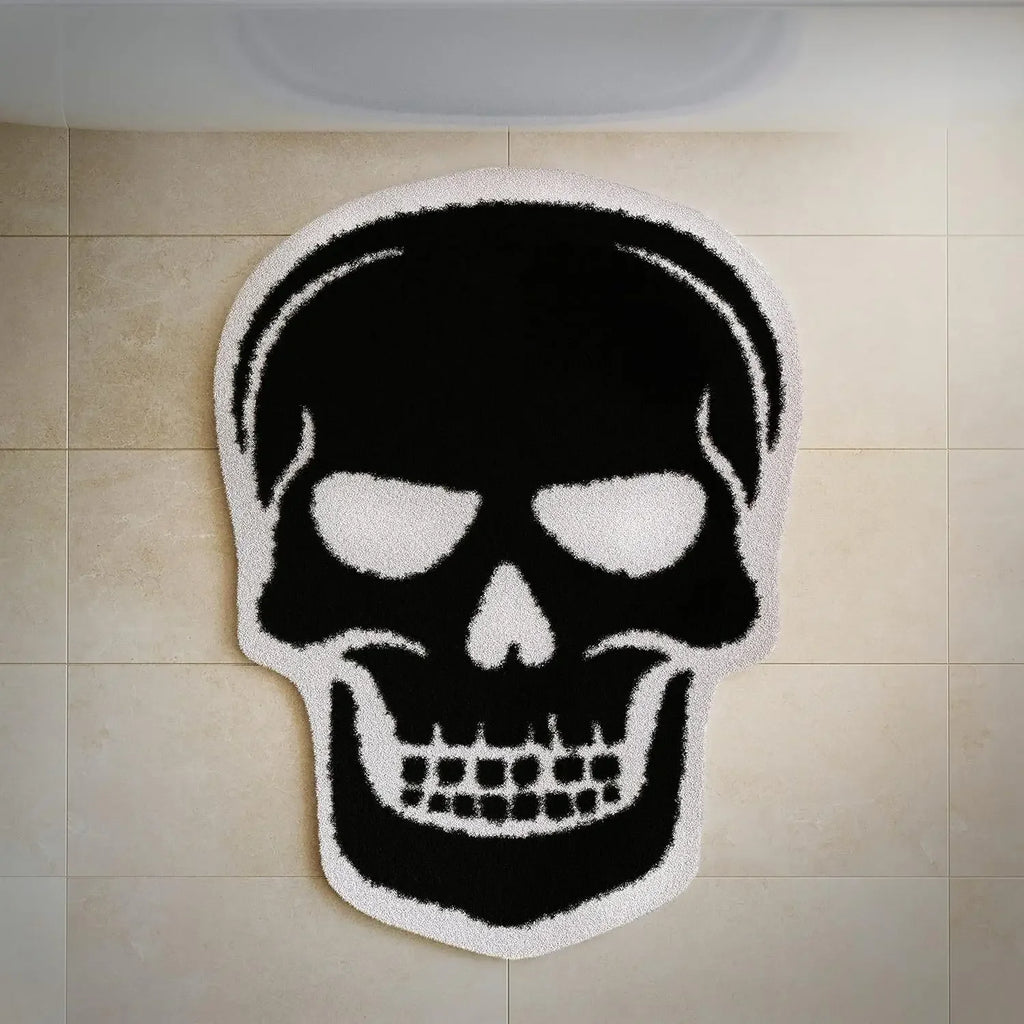 Tapis d'Intérieur Chauve-Souris Squelette Noir