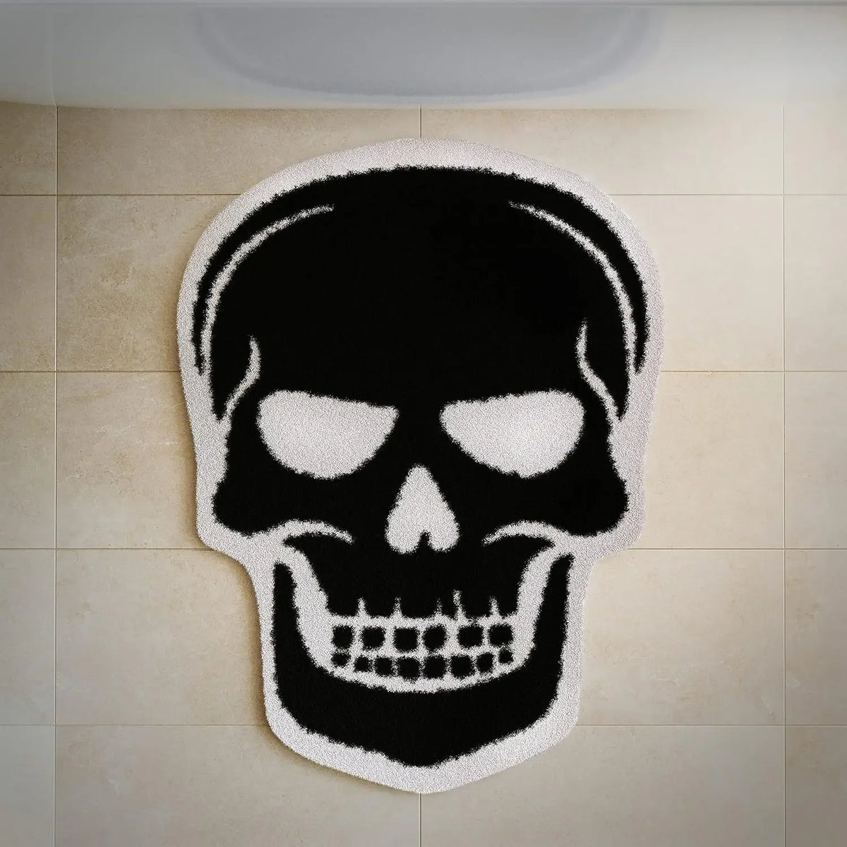Tapis d'Intérieur Chauve-Souris Squelette Noir