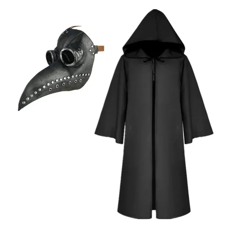 Costume de Médecin de la Peste: Masque Bec et Robe