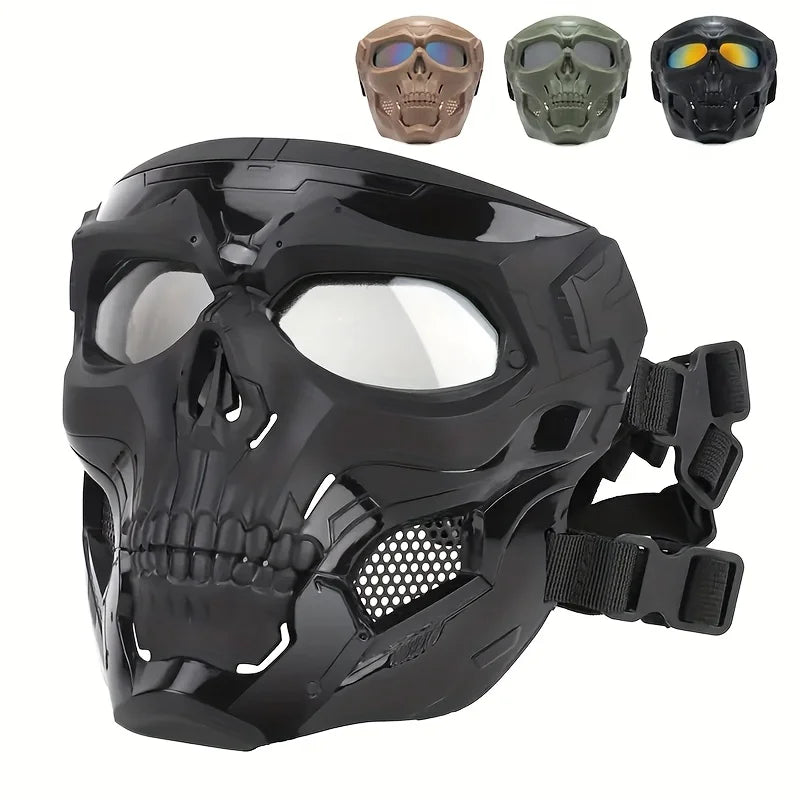 Masque de Crâne Tactique Intégral Noir