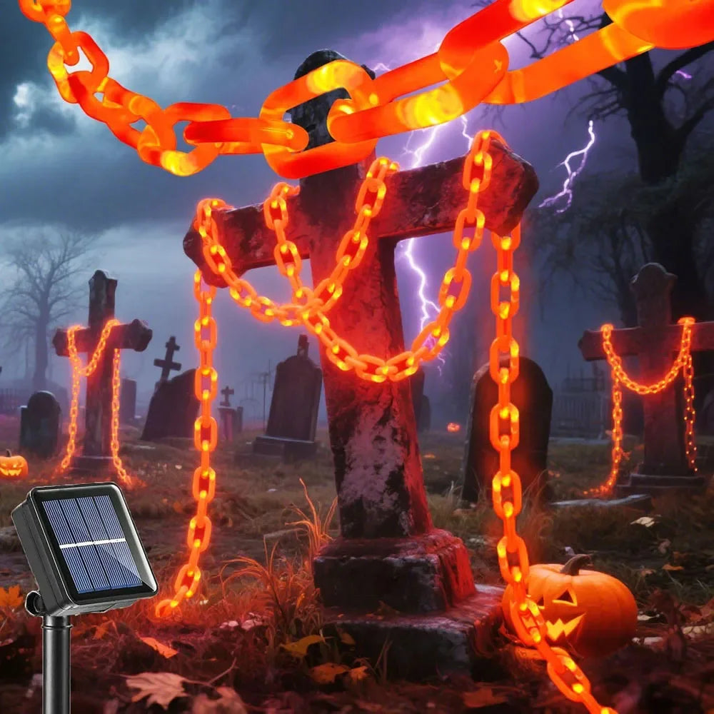 Chaîne Lumineuse Orange d'Halloween