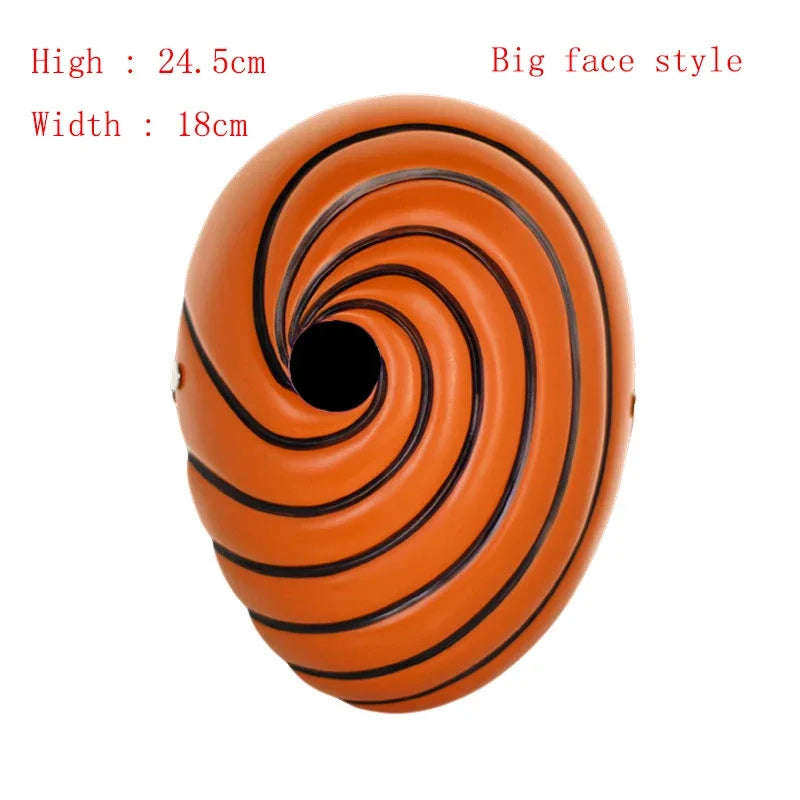 Masque Tobi Naruto Orange à Spirale Noire