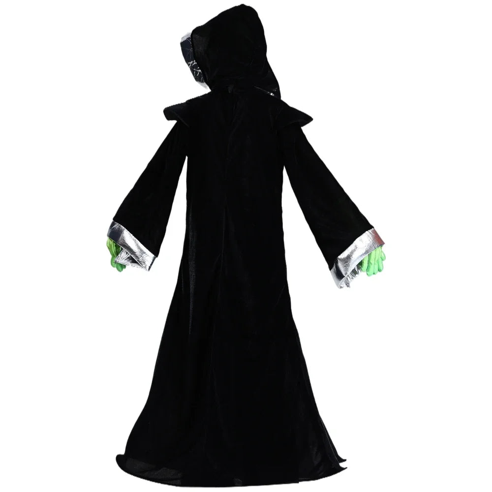 Déguisement d'Alien Noir à Capuche Cosmique