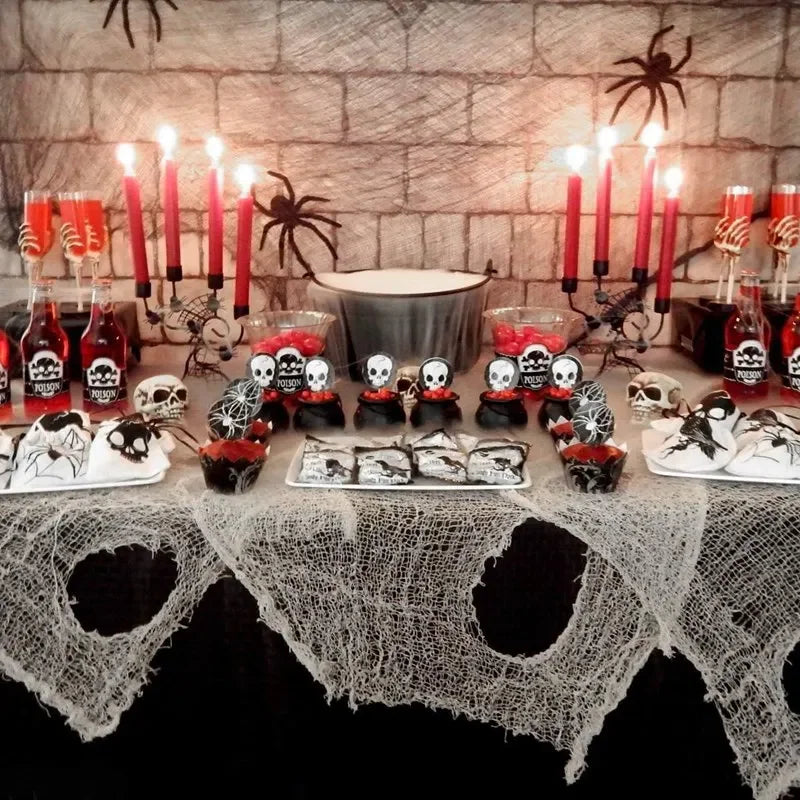 Gaze Effrayante Blanche Déchirée pour Halloween