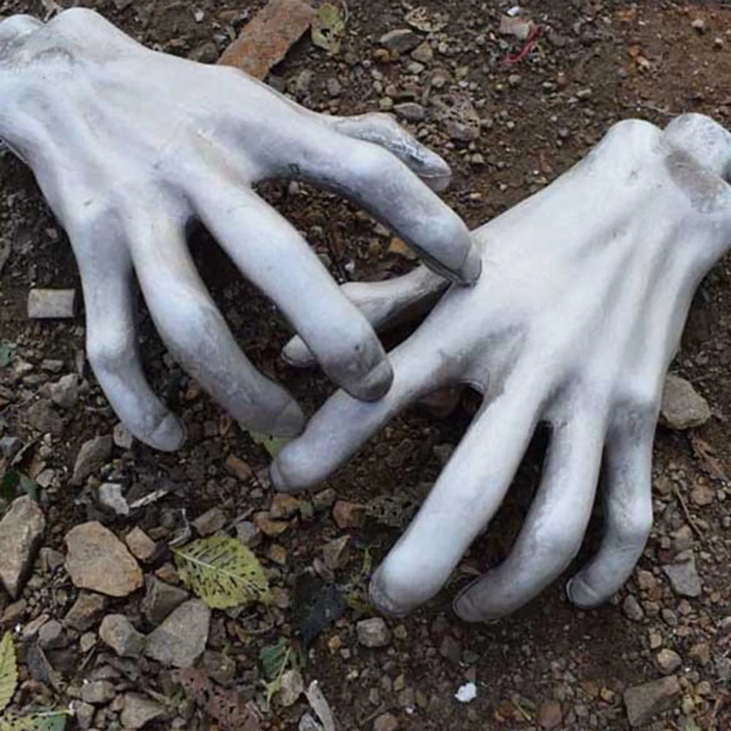 Sculpture en Béton Mains Entrelacées Gris Vieilli