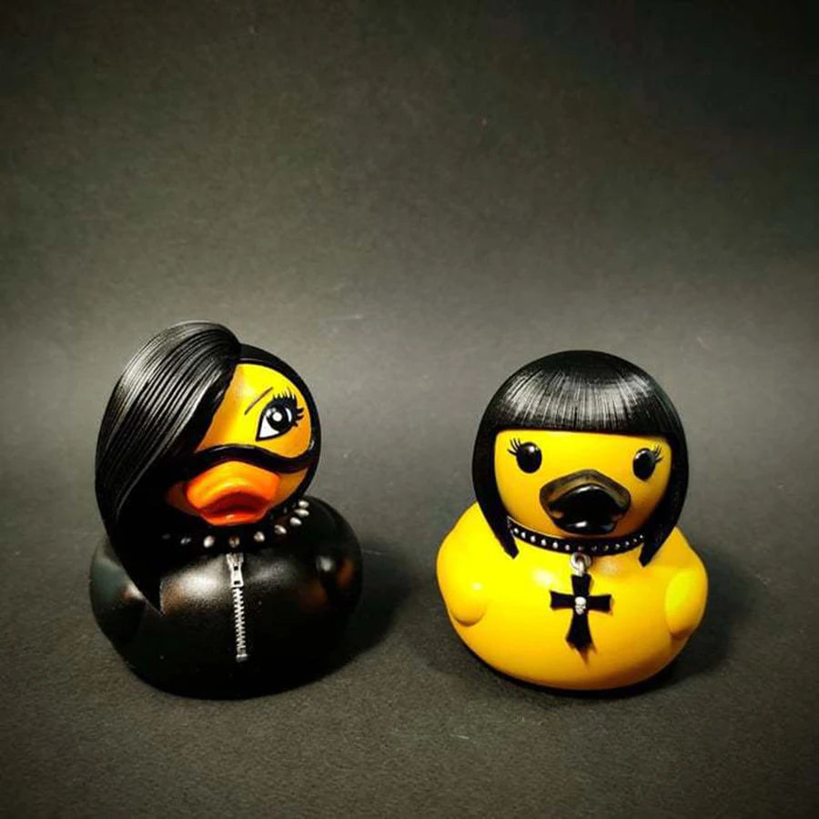 Canard de Bain Gothique Punk en Caoutchouc Noir