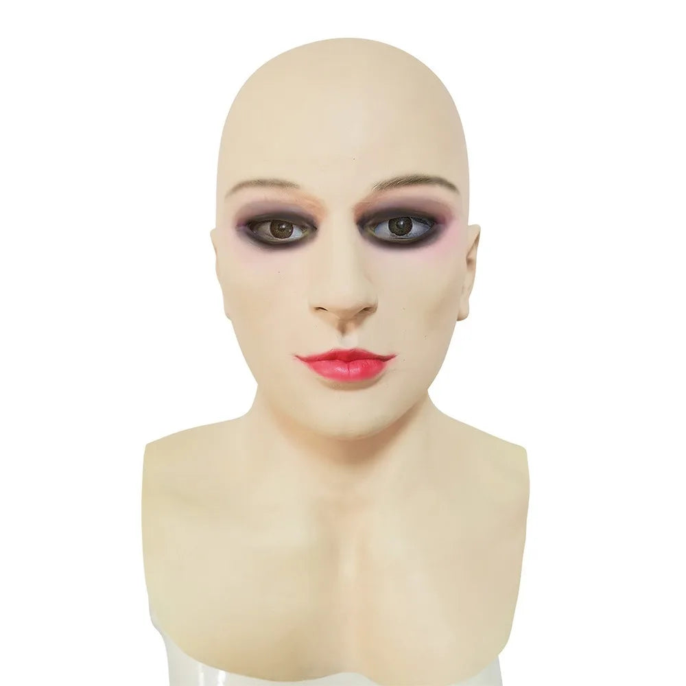 Masque Intégral en Silicone Réaliste Visage Maquillé
