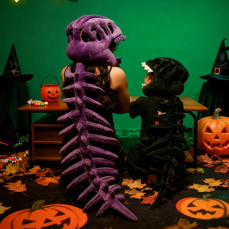 Déguisement en Peluche Crâne Dinosaure et Dos Osseux