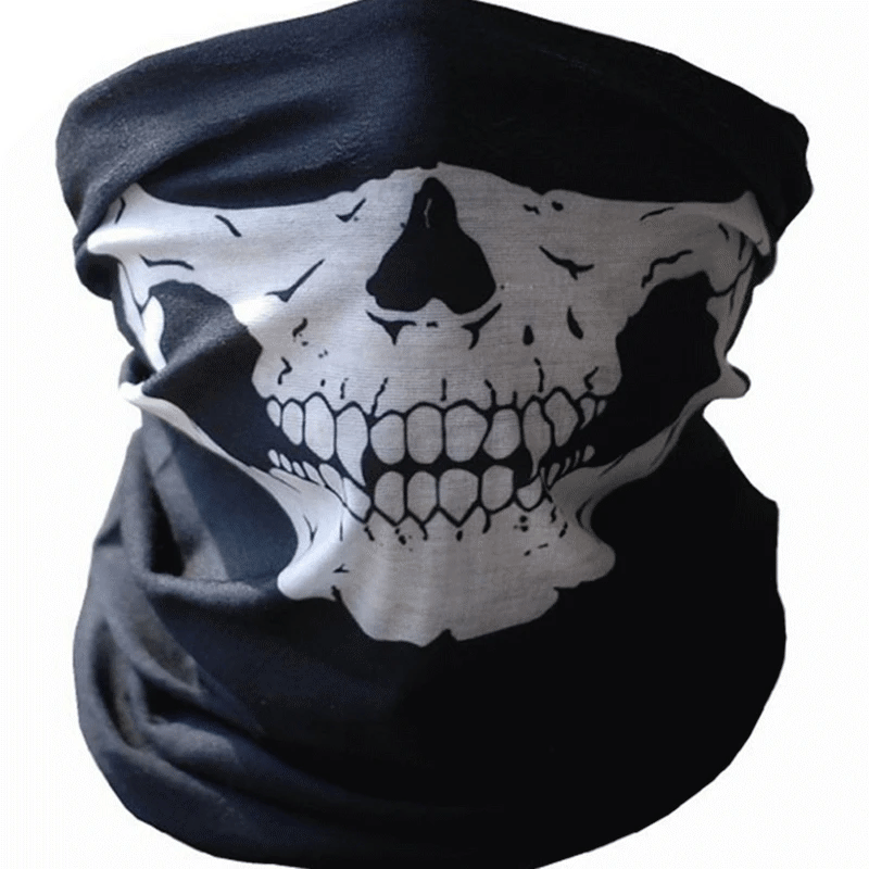 Kit Squelette Noir et Blanc Masque Gants et Manchon