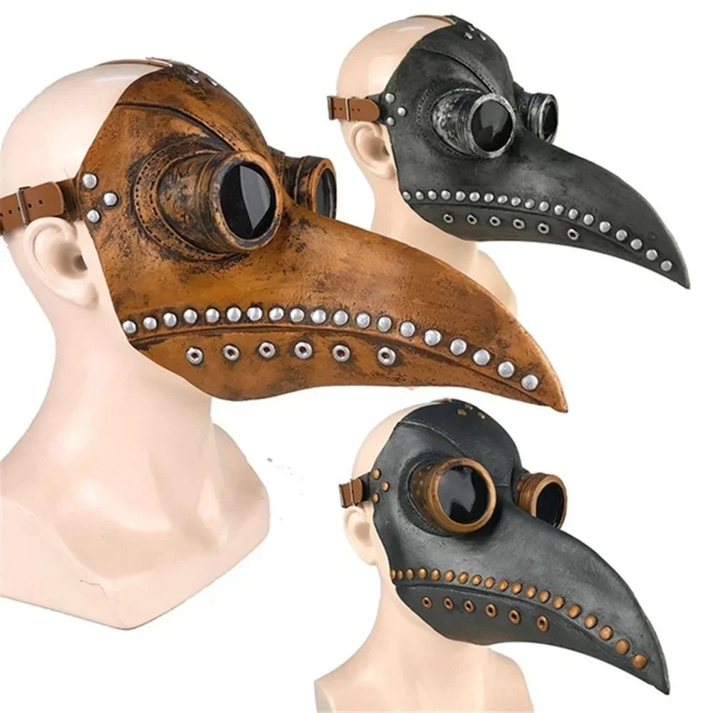 Masque de Médecin de la Peste Gothique en Cuir Vieilli