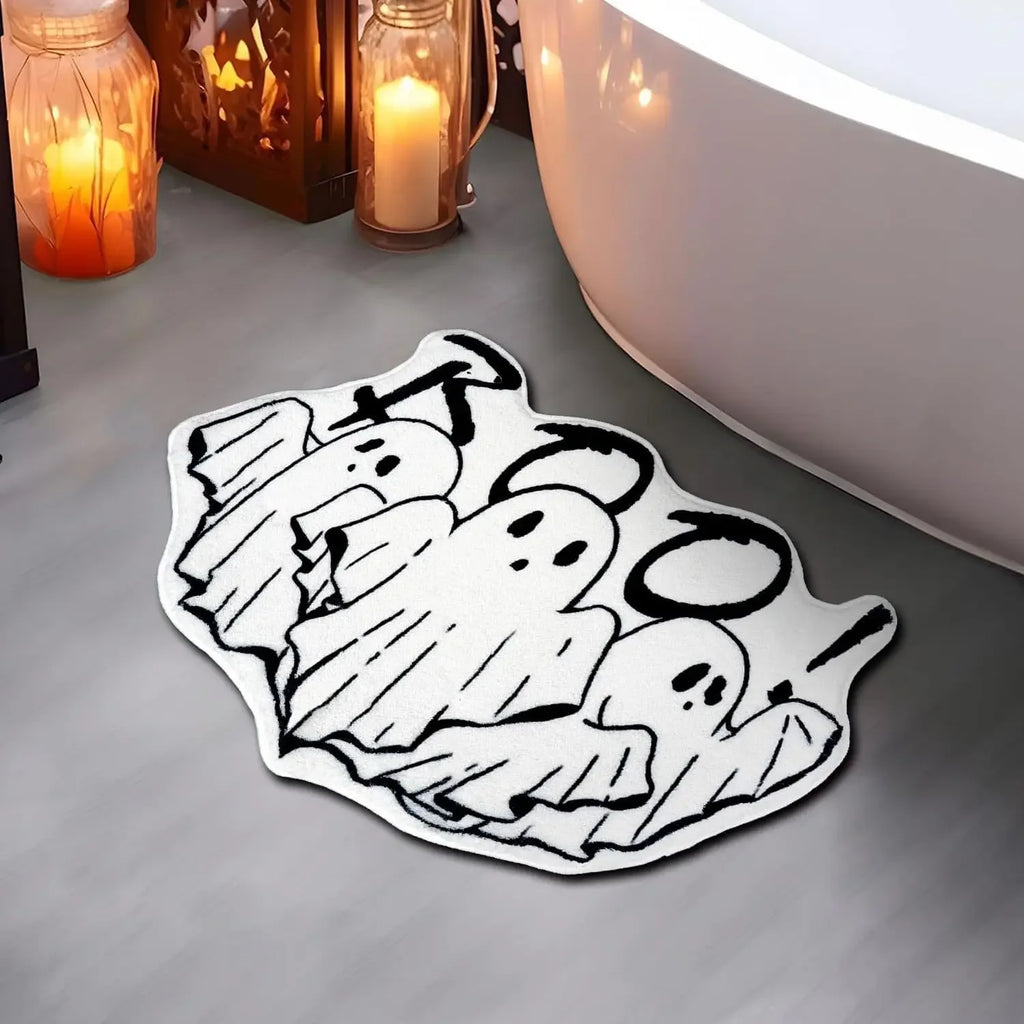 Tapis d'Intérieur Chauve-Souris Squelette Noir