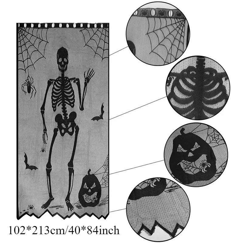 Kit de Décoration Halloween Toiles d'Araignée et Chauves-Souris