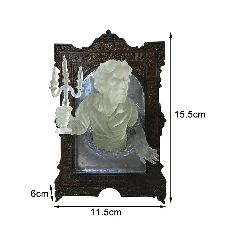 Main Squelette Murale Luminescente Verte