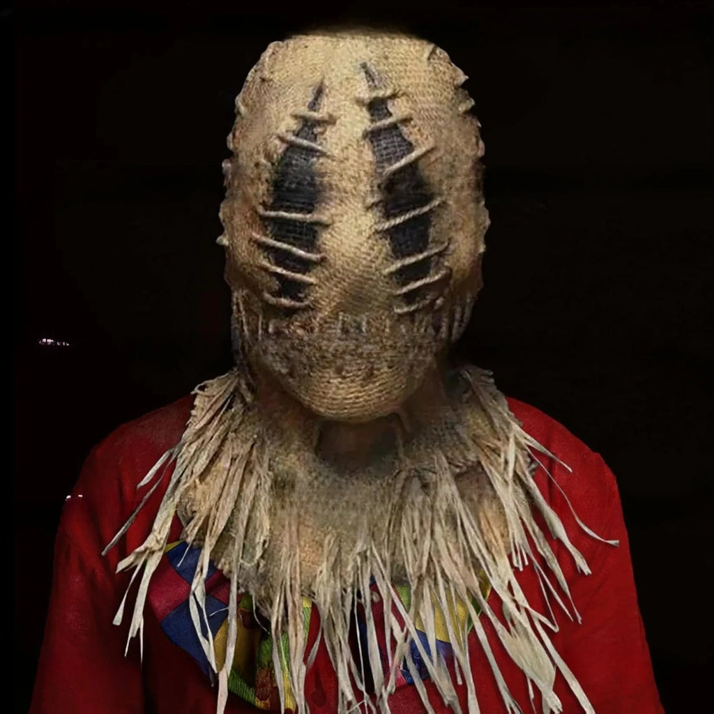 Masque d'Épouvantail Horreur en Toile Brute