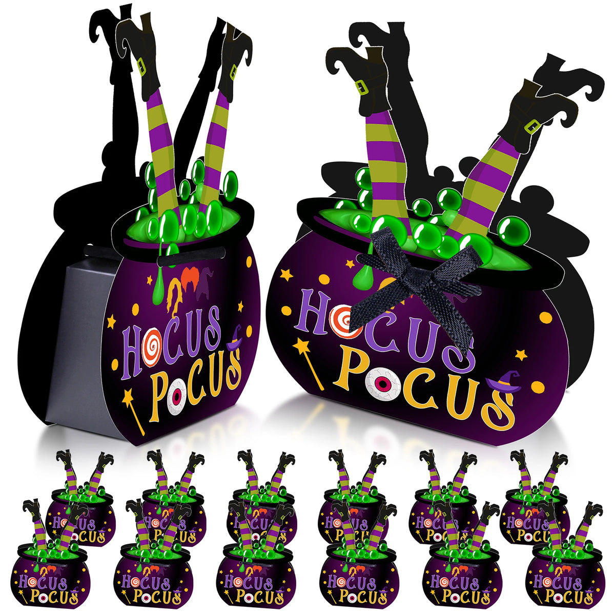 Boîte Cadeau Chaudron Hocus Pocus Jambes de Sorcière