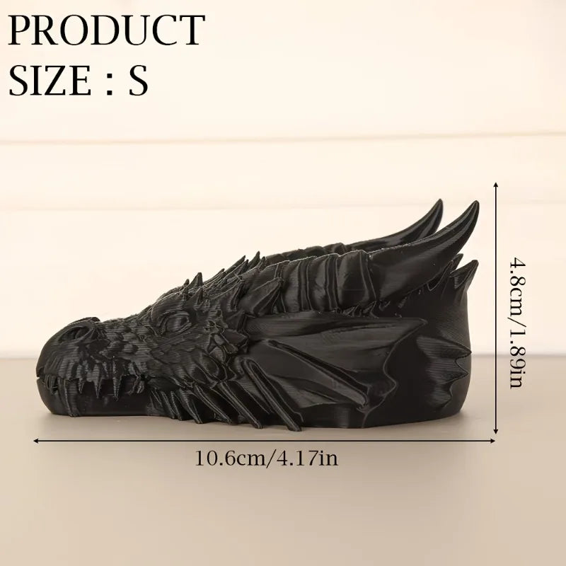 Vide-Poche Dragon Noir Mat en Résine