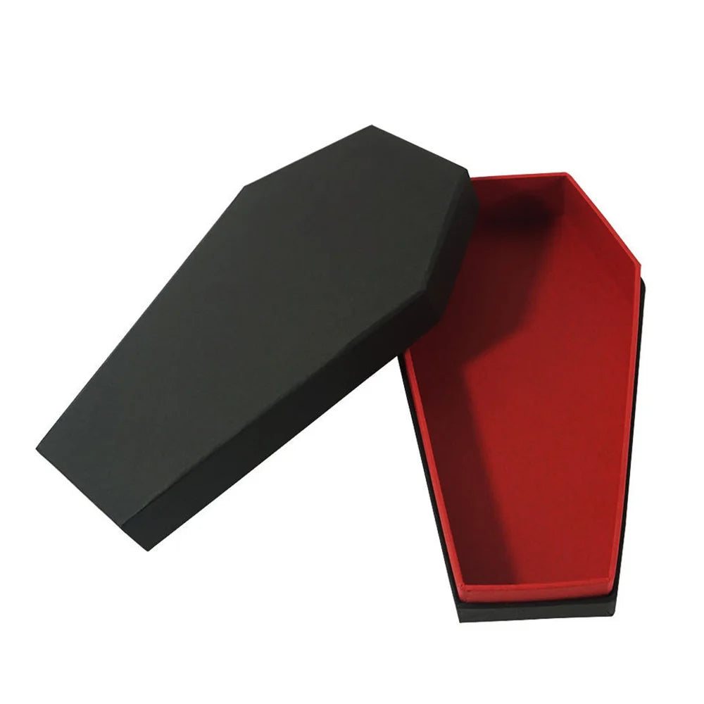 Coffret Cadeau Cercueil Noir et Rouge Halloween