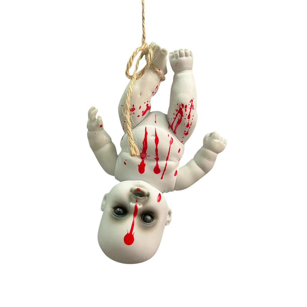 Décoration Horreur de Bébés Pendus Ensanglantés