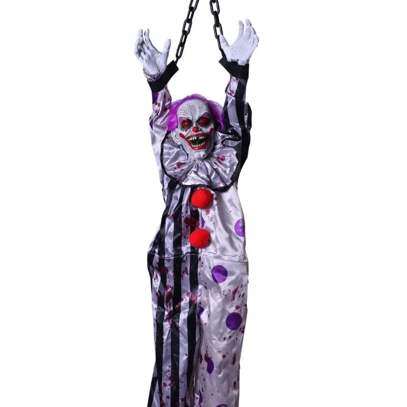 Pendu Clown Horreur à Chaînes Cheveux Violets