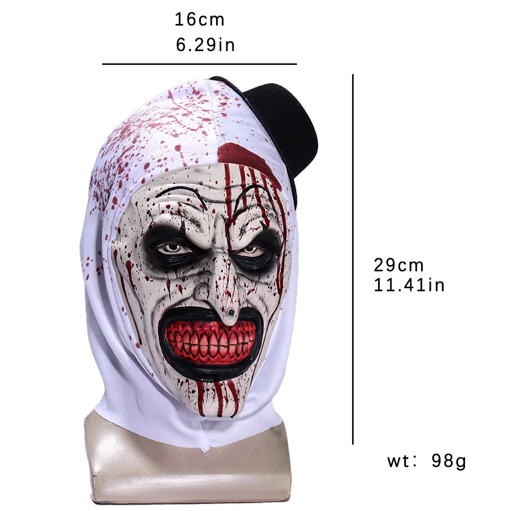 Masque de Clown Horreur Sanglant à Chapeau Haut
