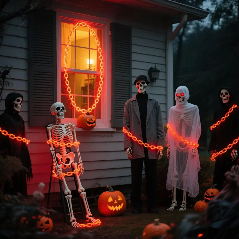 Chaîne Lumineuse Orange d'Halloween