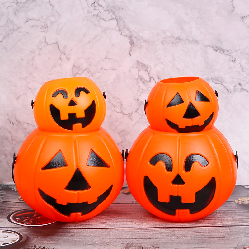 Seau et Pots Citrouille d'Halloween Orange