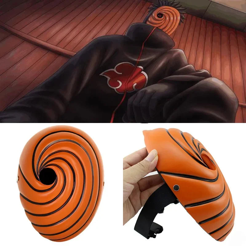 Masque Tobi Naruto Orange à Spirale Noire