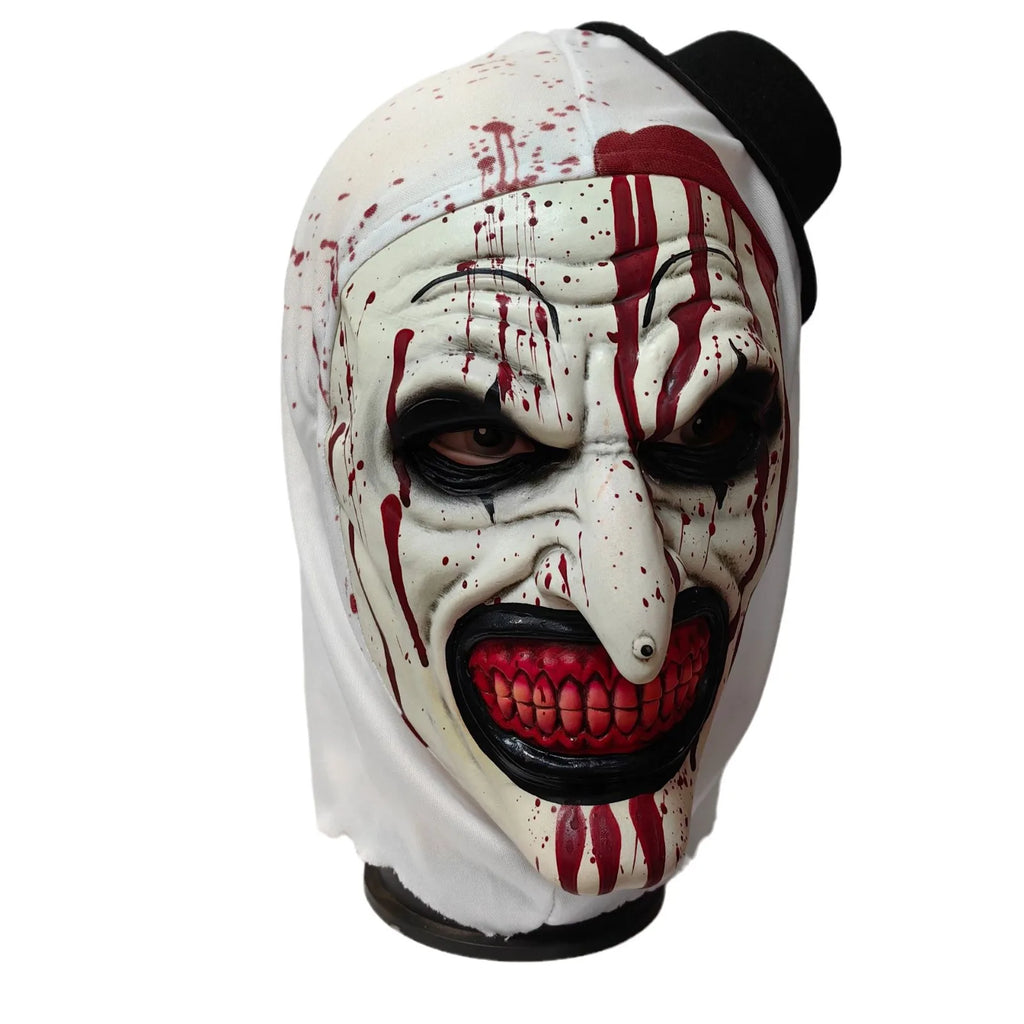 Masque de Clown Horreur Sanglant avec Chapeau Melon