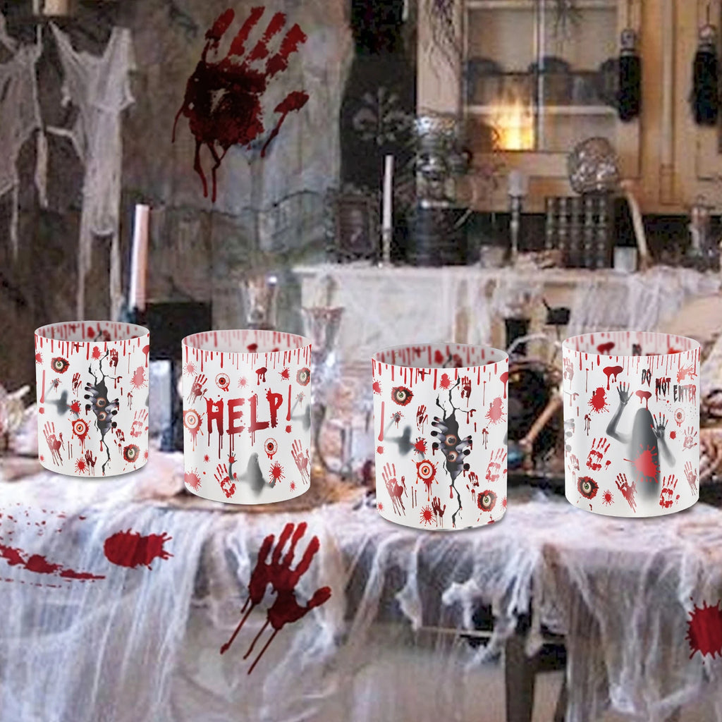 Bougies LED d'Halloween Horreur à Mains et Yeux Sanglants