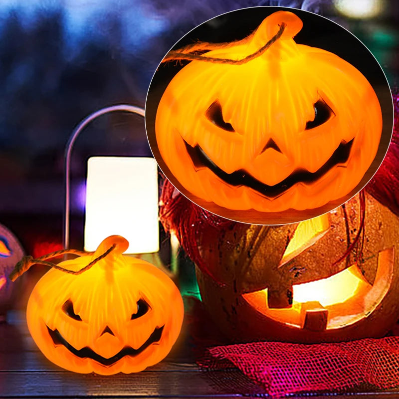Arbre Lumineux d'Halloween avec Visage Effrayant et LED