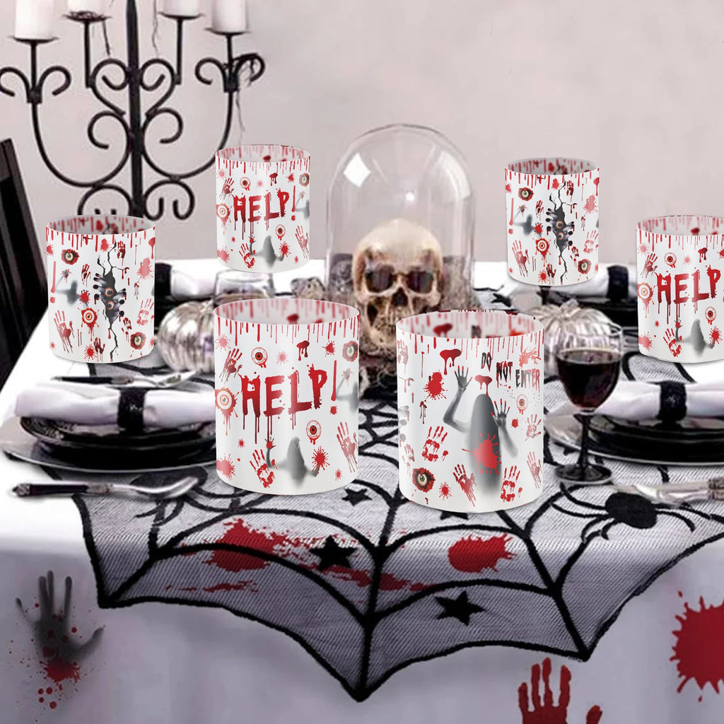 Bougies LED d'Halloween Horreur à Mains et Yeux Sanglants