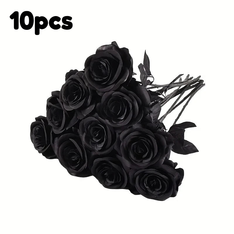Bouquet de Roses Artificielles Noires Modernes